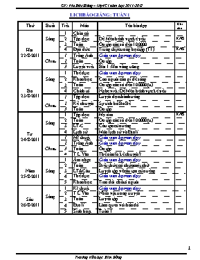 Giáo án lớp 4 - Chương trình cả năm - Năm học 2011-2012 - Ma Đức Hùng